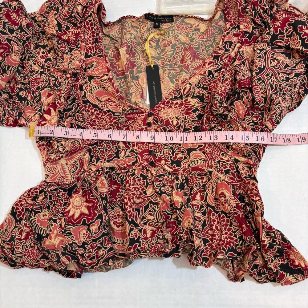 House of Harlow 1960 Jaipur Printed Blouse NEW with tags size medium - Picture 15 of 16
